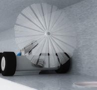 Imagem de higienização de dutos de ar condicionado em projetos de climatização.